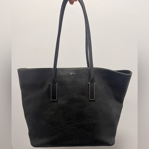 Prada Perforated Leather Black Shoulder Tote Bag - danaclinics.com